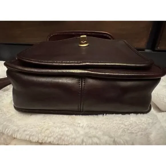 Coach Vintage Rambler Classic equestrian saddle bag Leather Mahogany - Picture 8 of 13